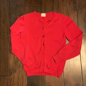 JCrew Kids Red Cardigan size 10